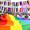 2 Packs New Intersex Progress Rainbow Gay All Pride Flags Banner String Set Small Mini LGBTQ Inclusive Bunting Flags Decoration,60 Feet 40 Flags